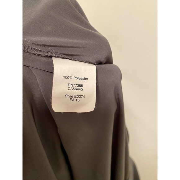 J. CREW Jumpsuit Grey Satin Sz 10 Office Cocktail Professional Girl Boss Party - Picture 8 of 8
